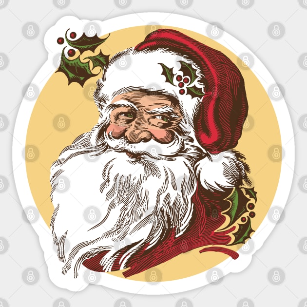 Santa Claus Portrait Sticker by RTROstock